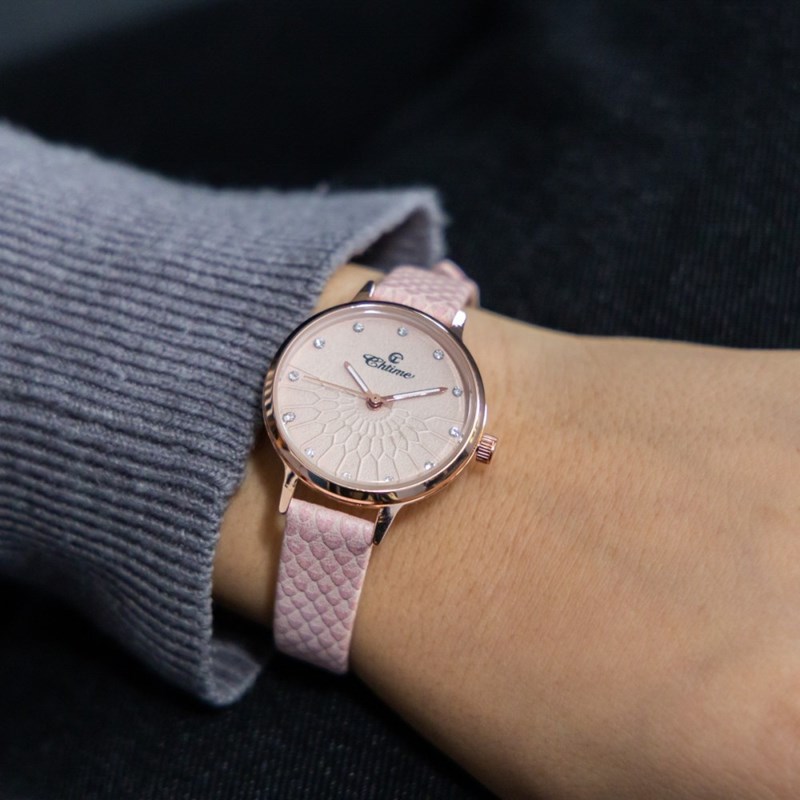Montre Femme CHTIME bracelet Cuir Rose