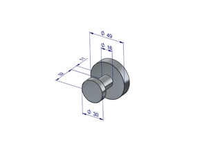 Plieger Como handdoekhaak magnetisch 4,9cm chroom