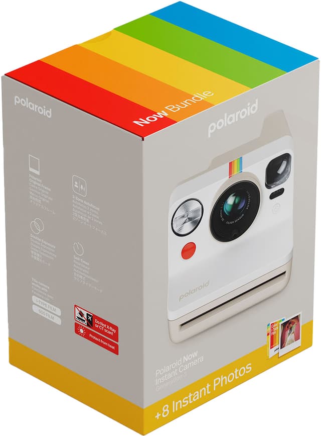 Polaroid Now Gen. 3 instantkamera (startpakke, hvid)