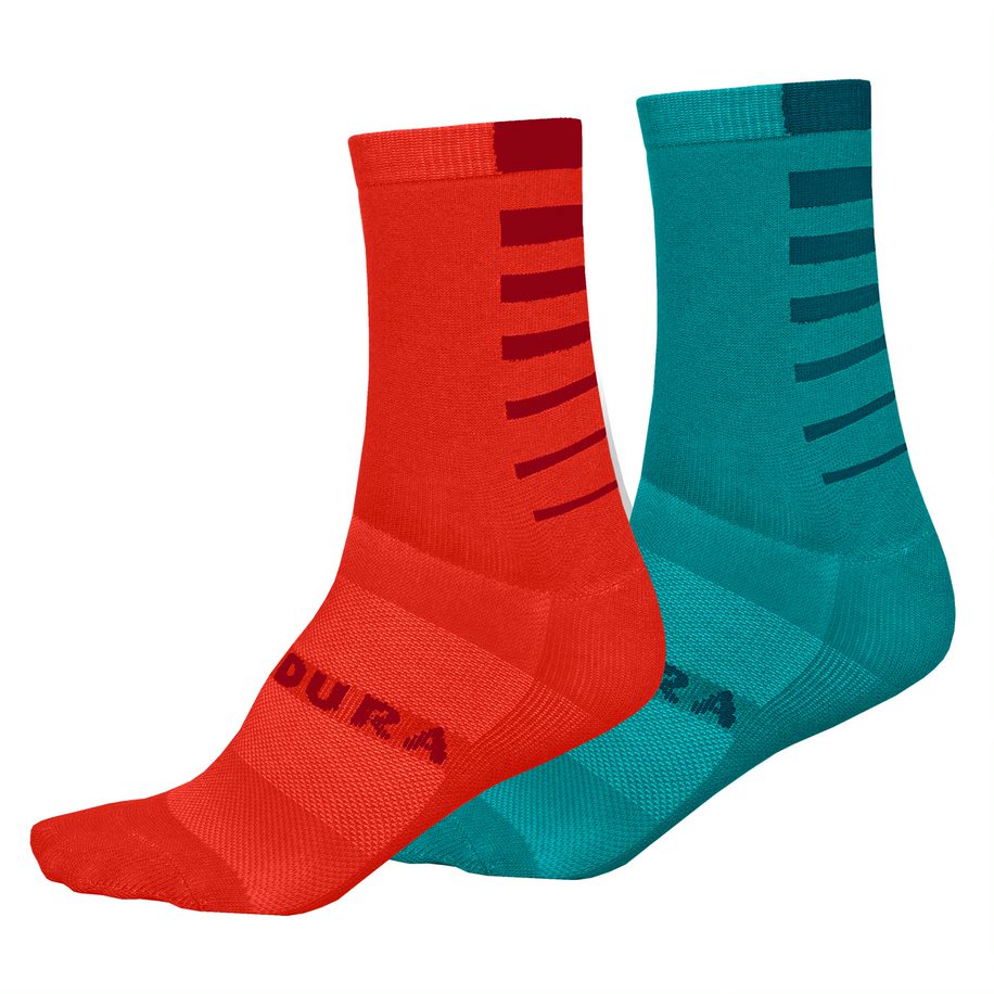 Endura Women's Coolmax® Stripe Socks (Twin Pack)