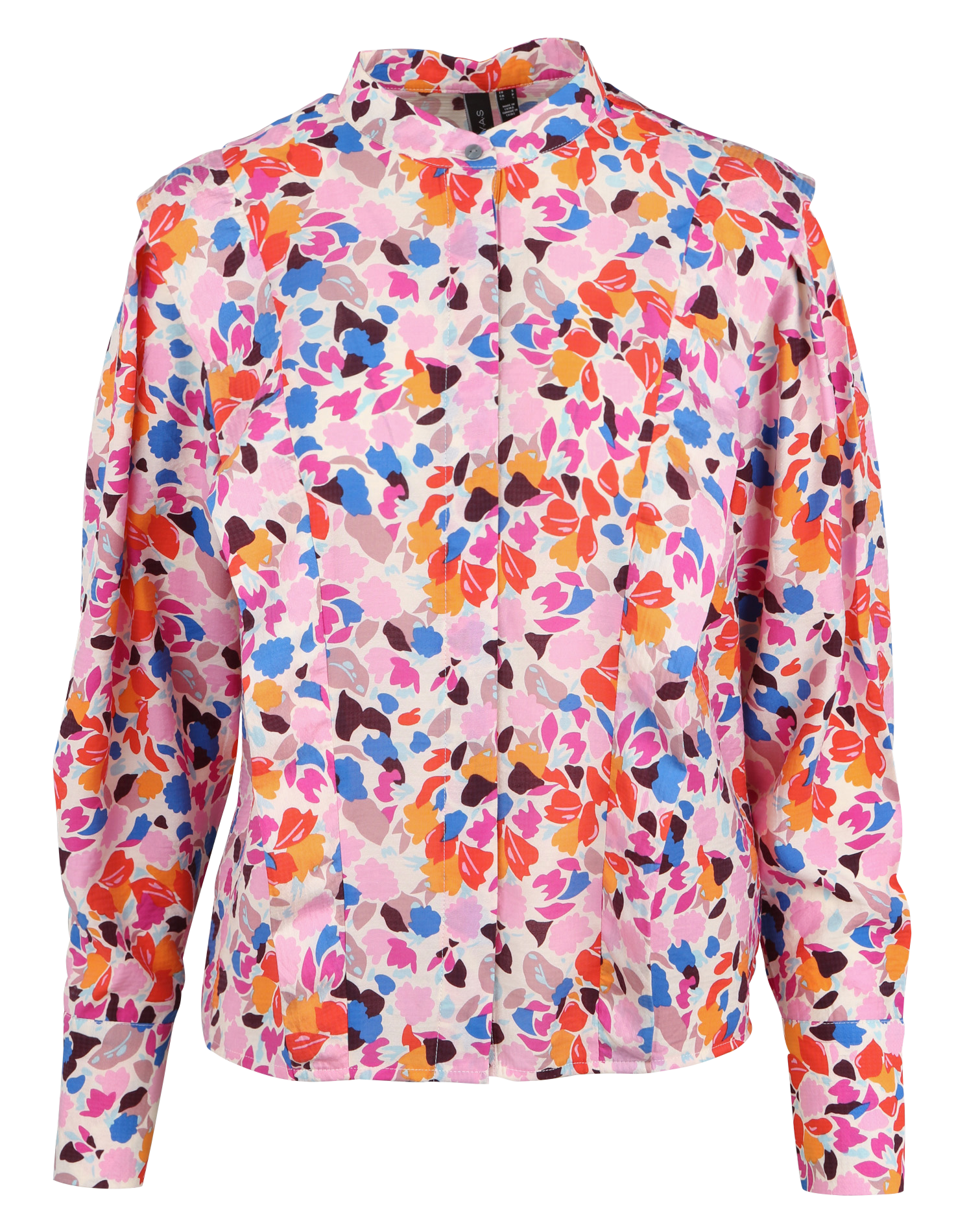 Chemise col officier imprimé floral | Rose