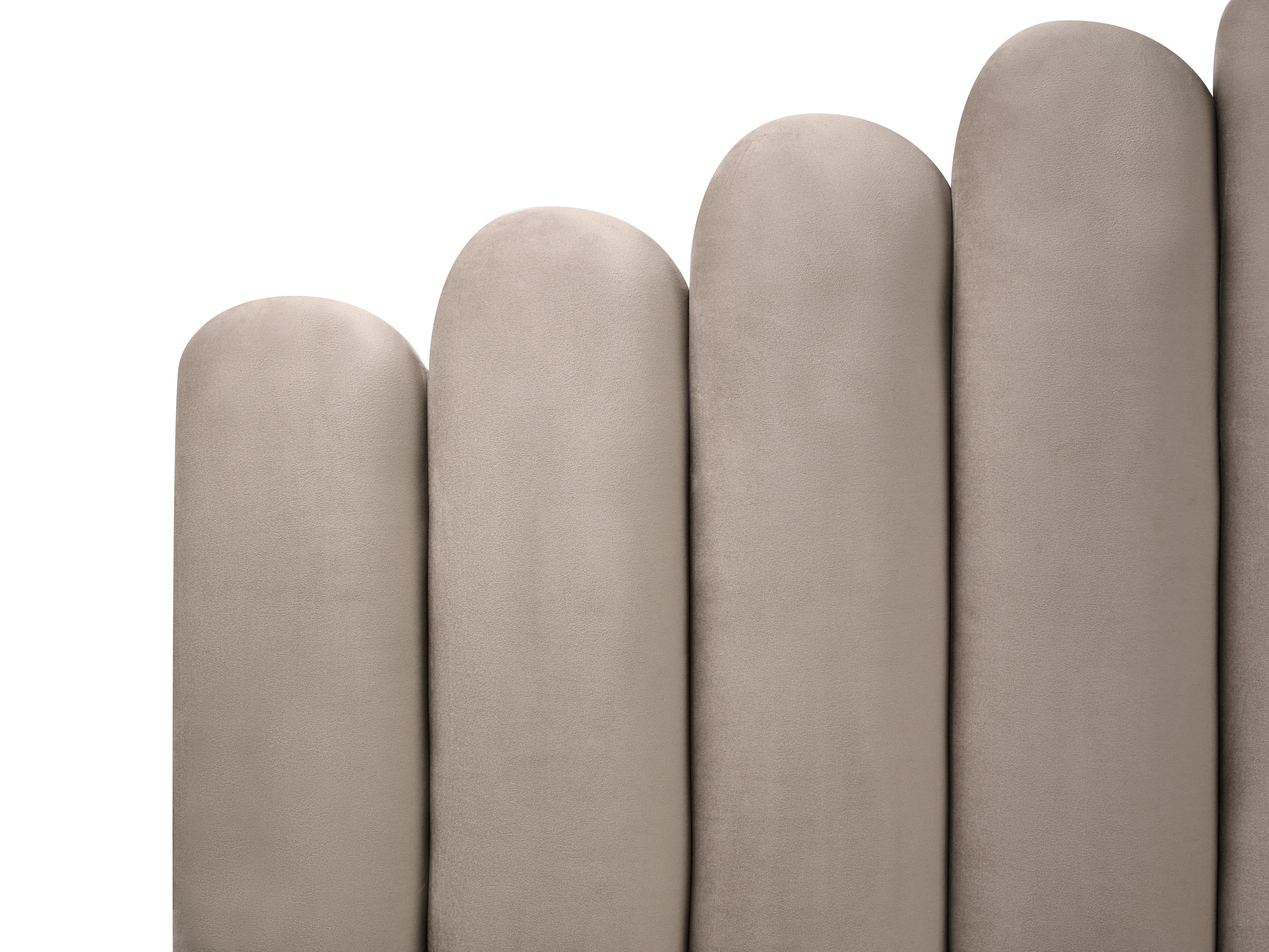 Bed Fluweel VINCENNES 180 x 200 cm Taupe