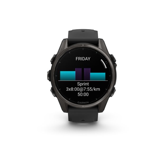 Garmin Unisex Ure fēnix® 8 - 43 mm AMOLED Sapphire Sort