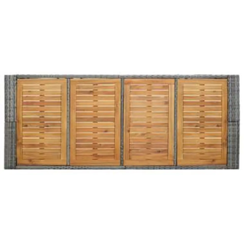 vidaXL - Barset - Grijs - Poly rattan