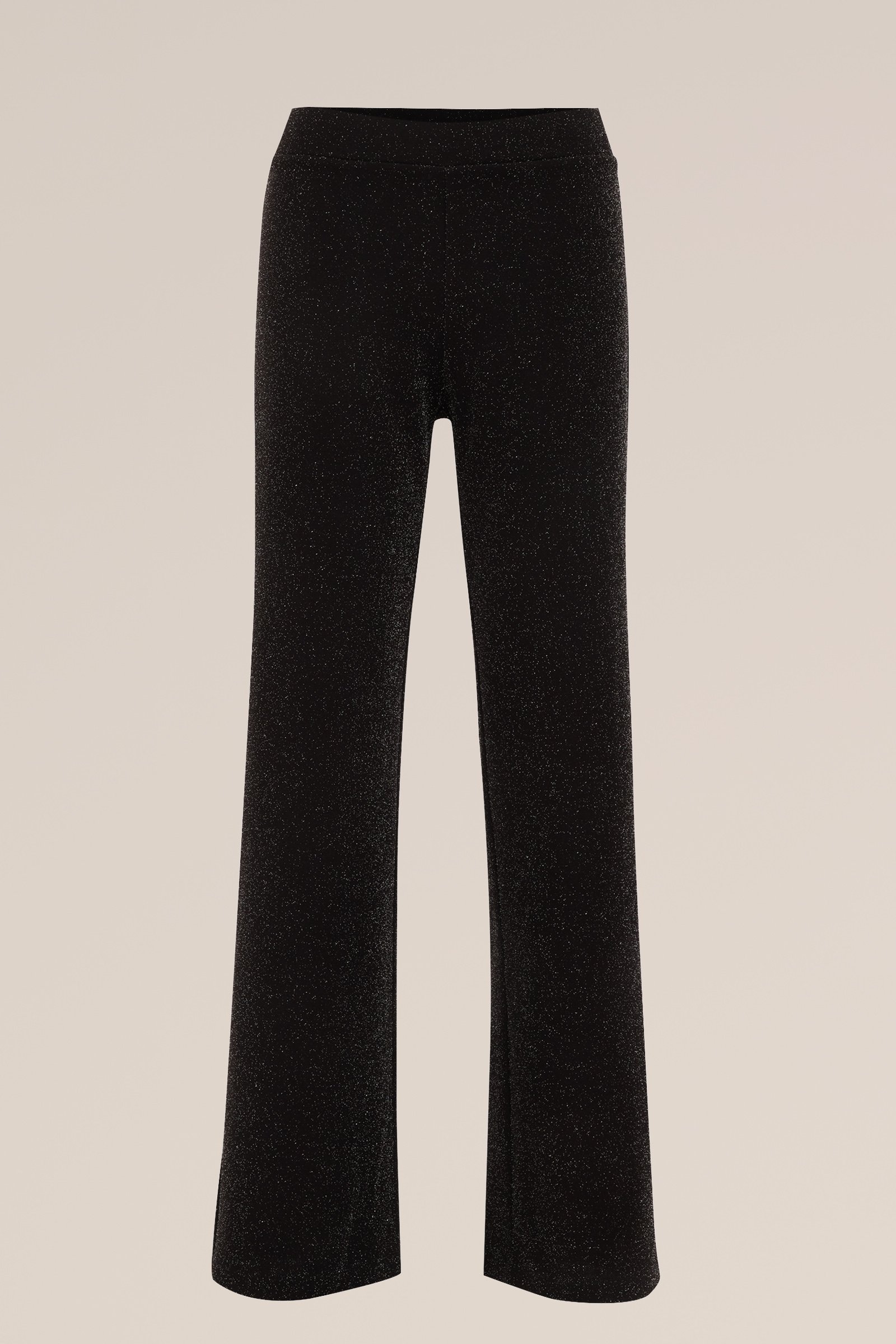 wide leg broek met glittergaren WE Fashion Zwart
