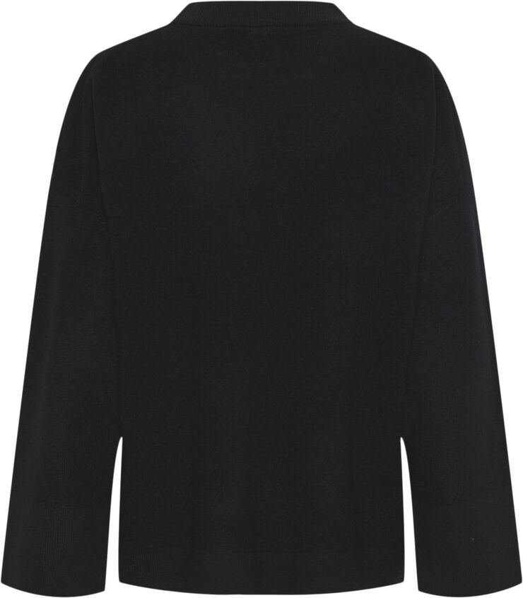 YAS YASEMILIE O-NECK KNIT PULLOVER S. N Sort