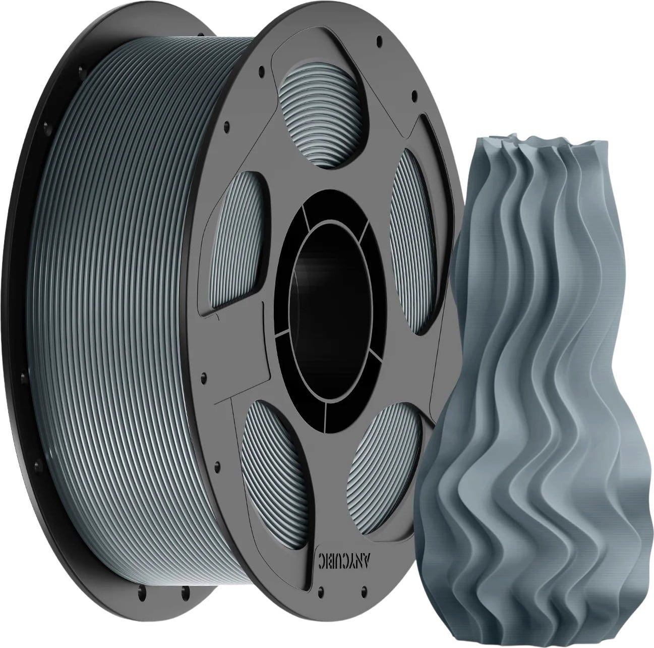 Anycubic  PLA Basic Texture Silver, 1,75 mm / 1000 g    Leicht zu druckendes PLA in Texture Silver