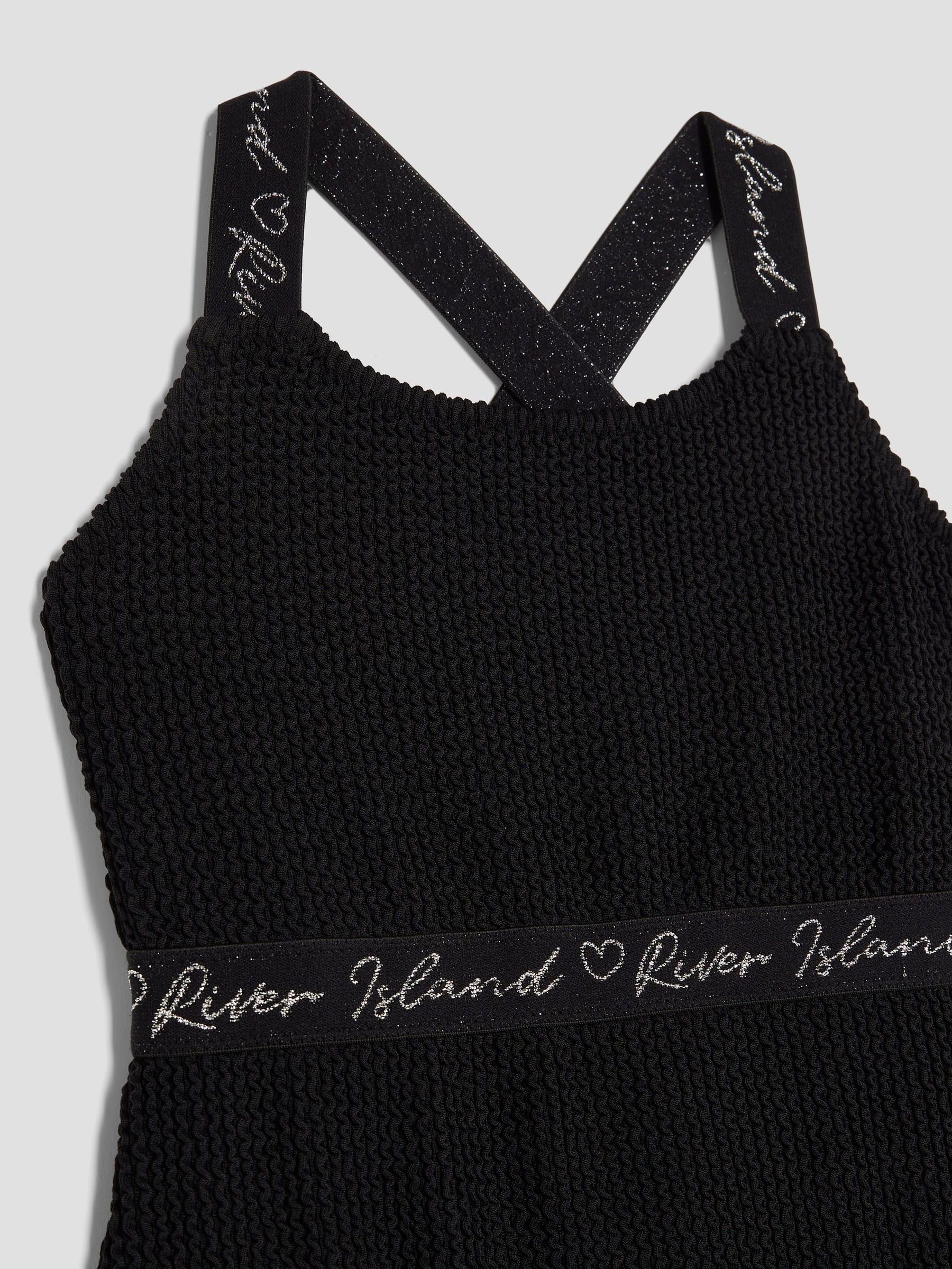 River Island Elastic Textured Swimsuit