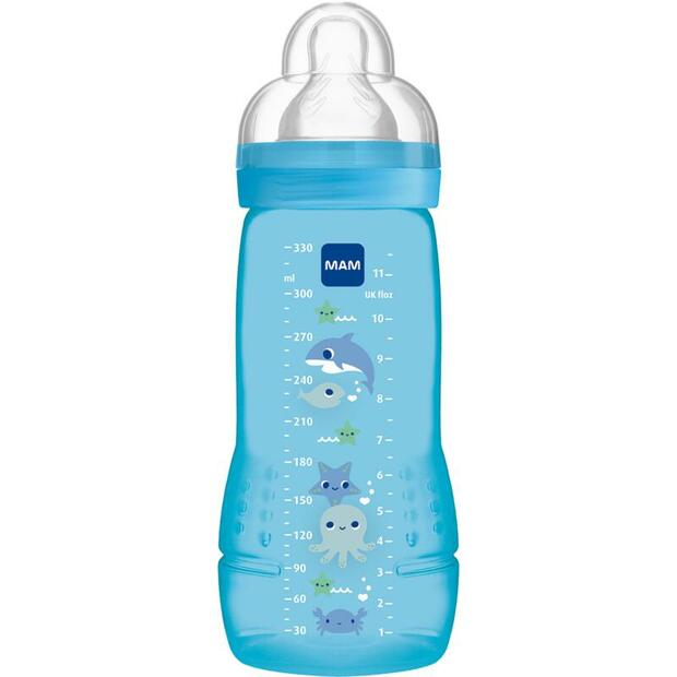 Biberon Easy Active 2ème âge 330ml garçon - MAM