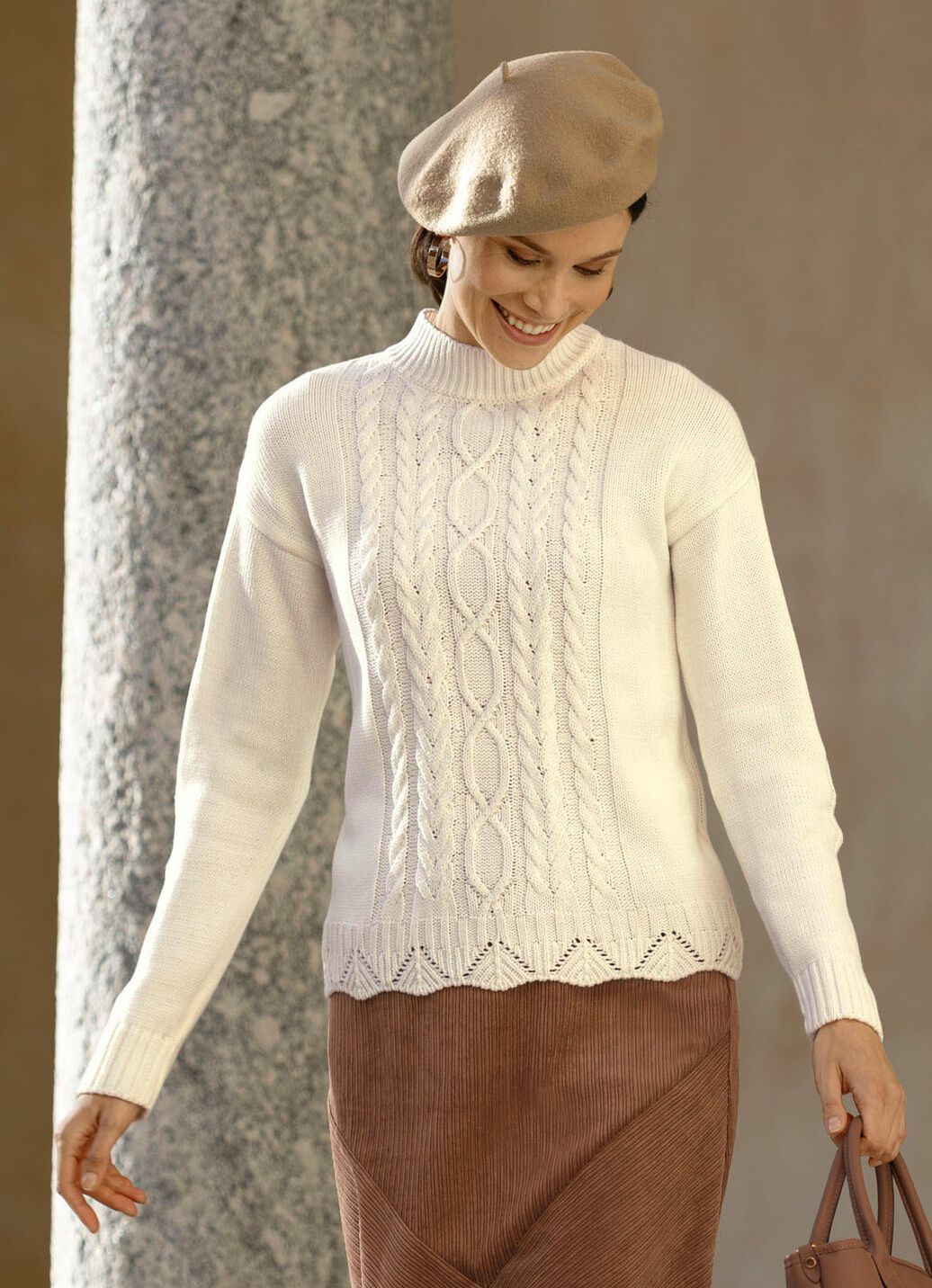 Pullover in Strukturmix