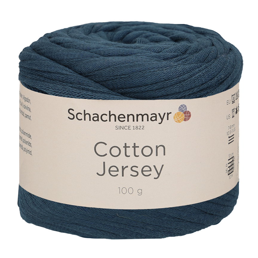 Handstrickgarn COTTON JERSEY - navy - 100g