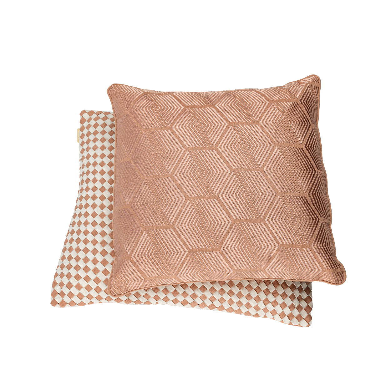 Kussen linnen Woven Duskypink/offwhite