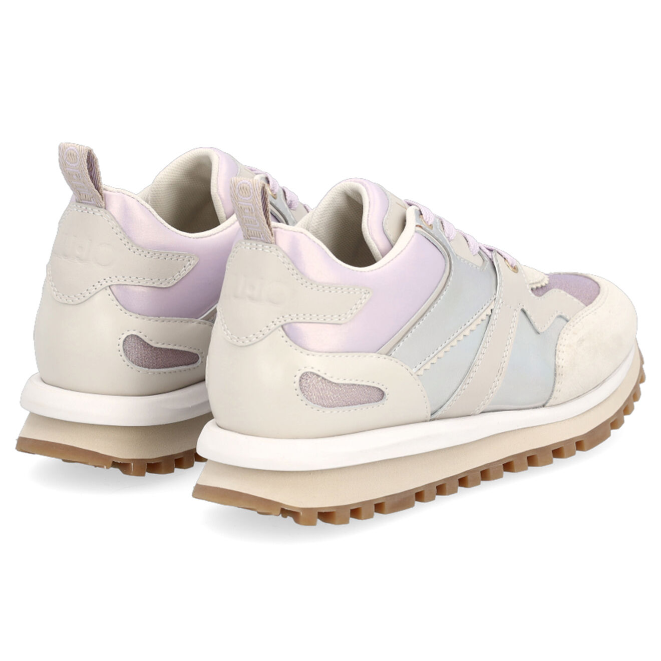 Liu-Jo Sneakers en Cuir & Textile Unia rose doré/argenté/beige