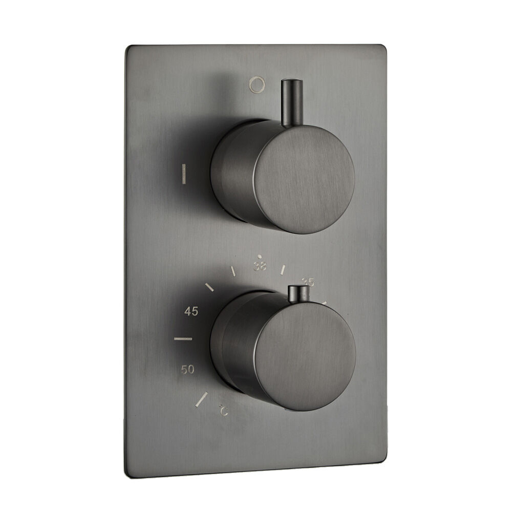 Saniclear Iron inbouw regendouche met 30cm hoofddouche, plafondarm en 2 standen handdouche verouderd ijzer - gunmetal