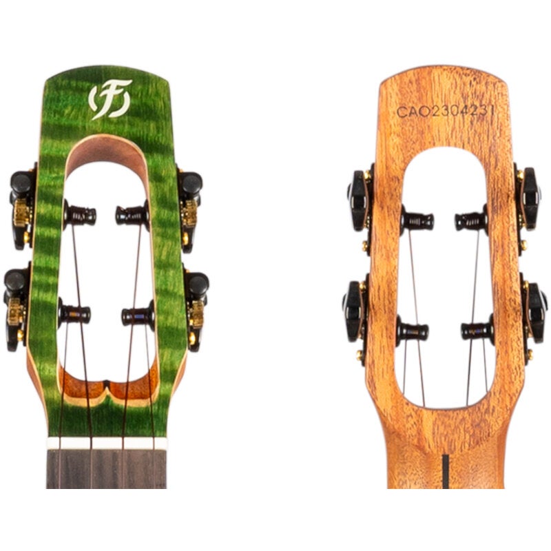Flight Royal Series Comet EQ-A Tenor Green elektrisch-akoestische ukelele met deluxe gigbag