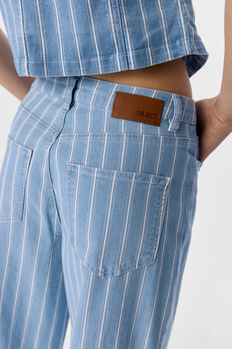 Object blauwe dames broek