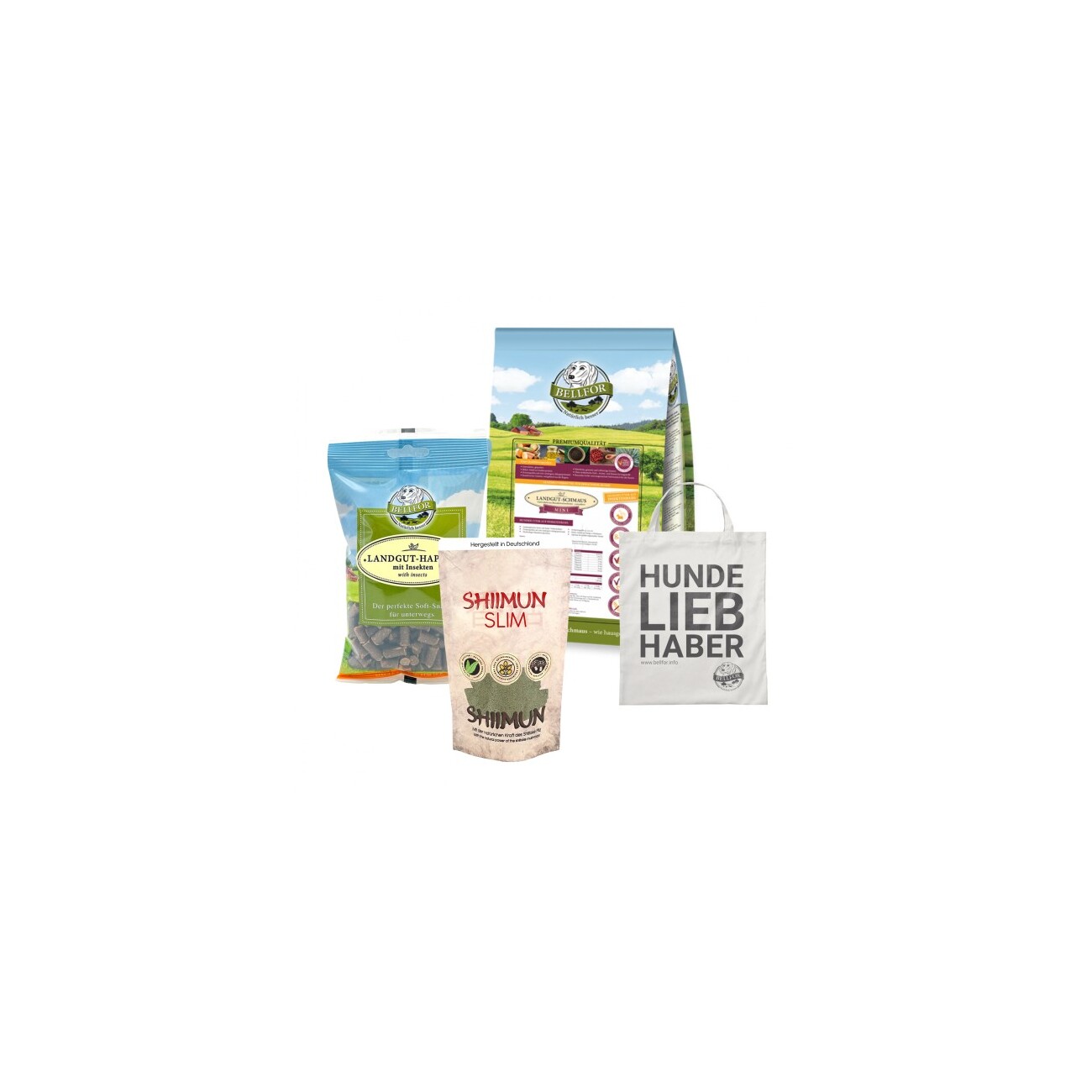 Bellfor Sparset mit Trockenfutter für ernährungssensible, kleine Hunde mit Übergewicht