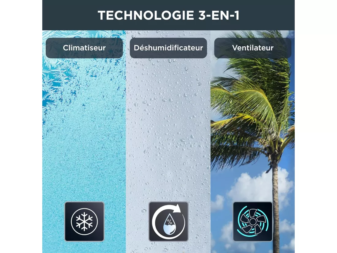 Rowenta Climatiseur mobile monobloc 3500w 46m2 avec kit fenêtre - au5620f0