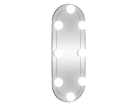 VIDAXL - Miroir mural avec lumières led 15x40 cm verre ovale