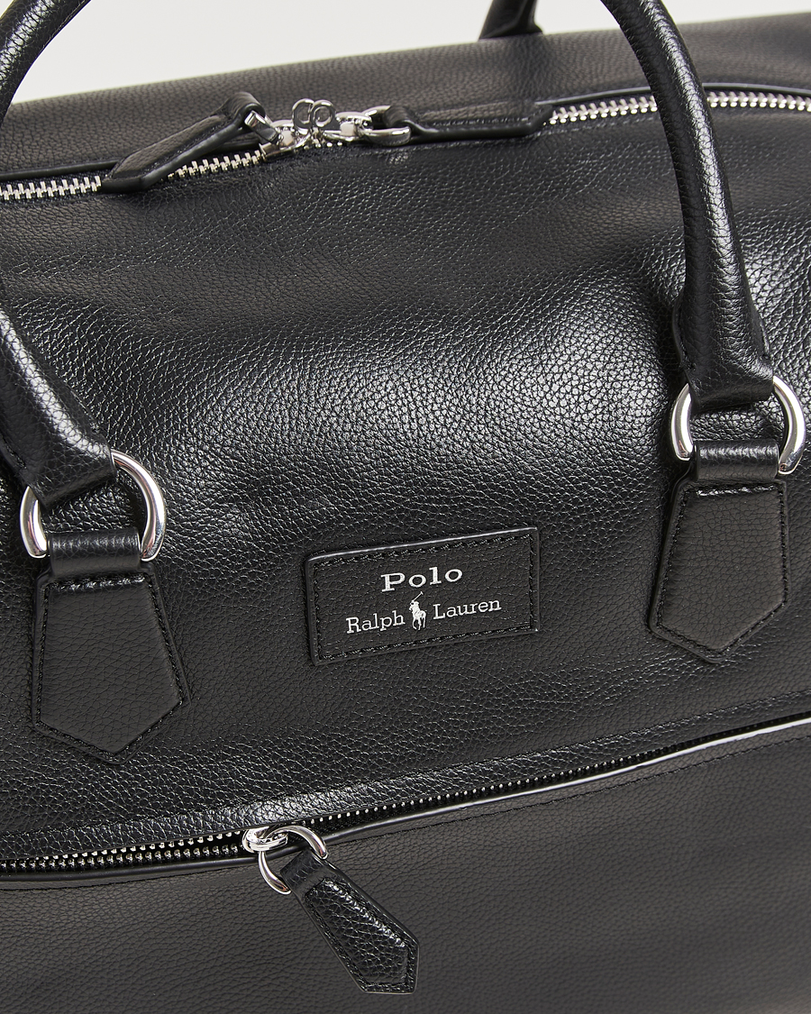 Polo Ralph Lauren Pebble Leather Duffle Bag Black