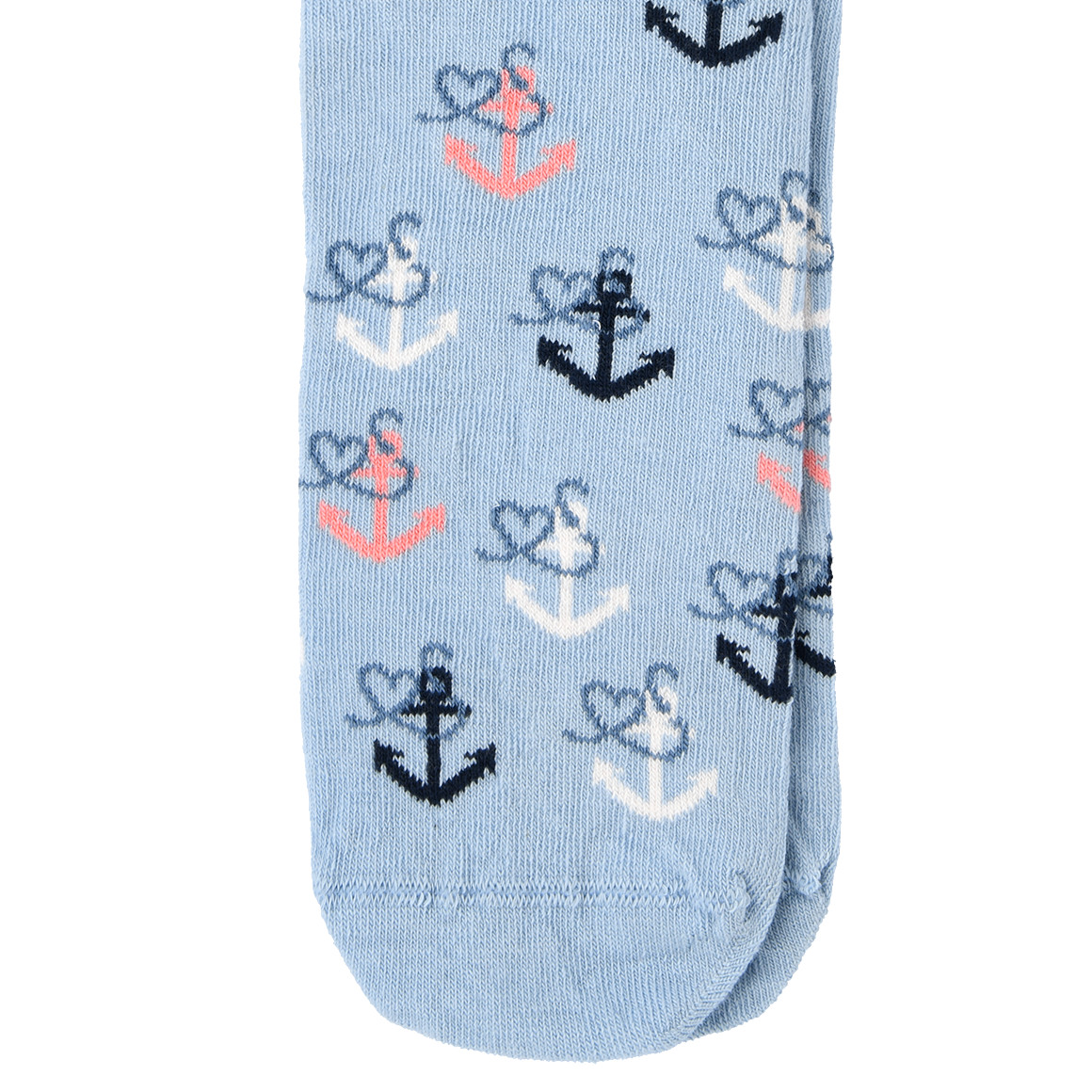 Gina Benotti 1 Paar Damen Socken mit Anker-Motiven hellblau
