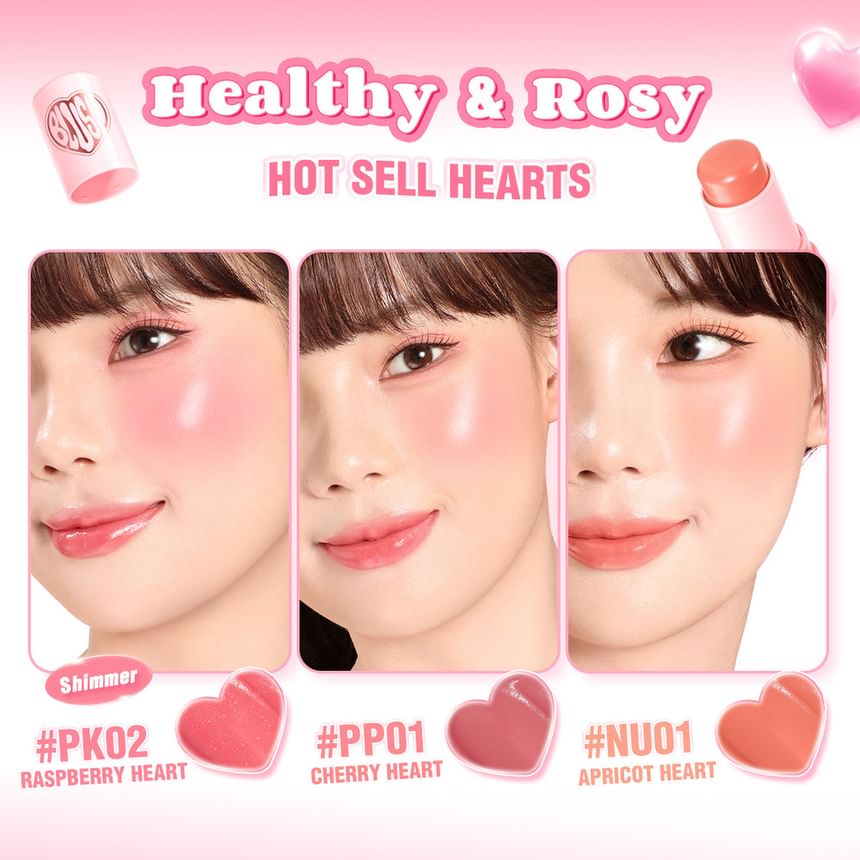 PINKFLASH - Multifunctionele waterige blush stick - 4 kleuren