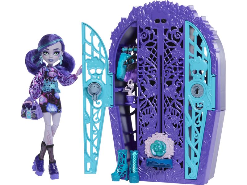 Monster High Puppe Verborgene Schätze Mysteries Twyla Skulltimate Secrets Garden Mysteries Spielset, Twyla Puppe mit mehr als 19 Überraschungen
