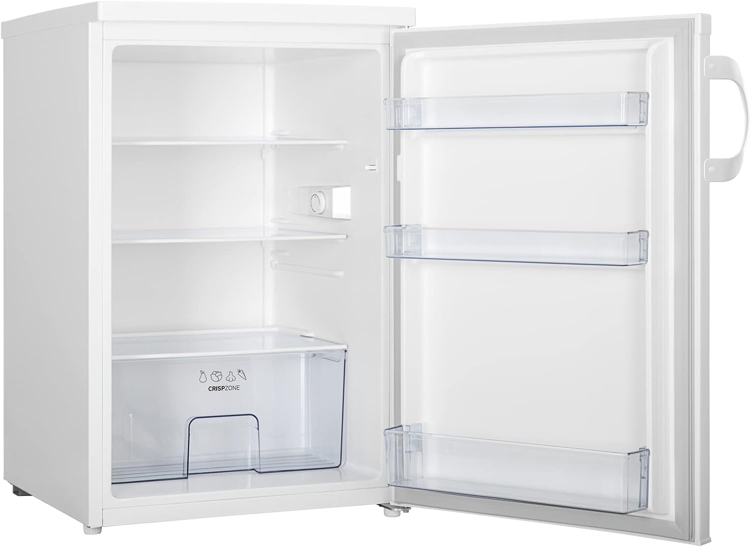 Gorenje R49DPW Tischkühlschrank/Freistehend/EEK D / 39 dB / 133 Liter/Gemüsefach/LED Beleuchtung/Türanschlag wechselbar/HxBxT 84,5 x 56 x 57,9 cm/Weiß