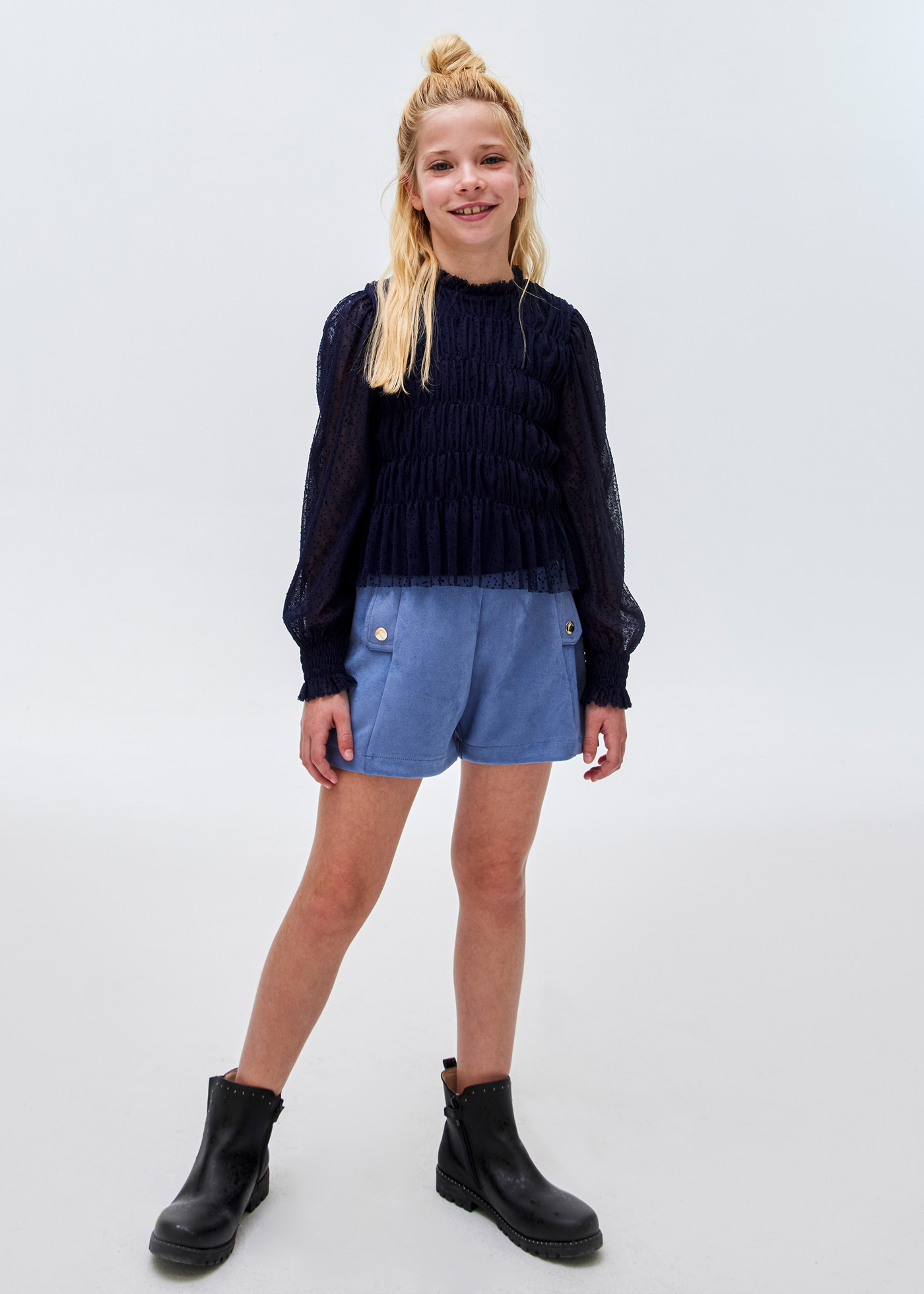 Blusa de tule para meninas