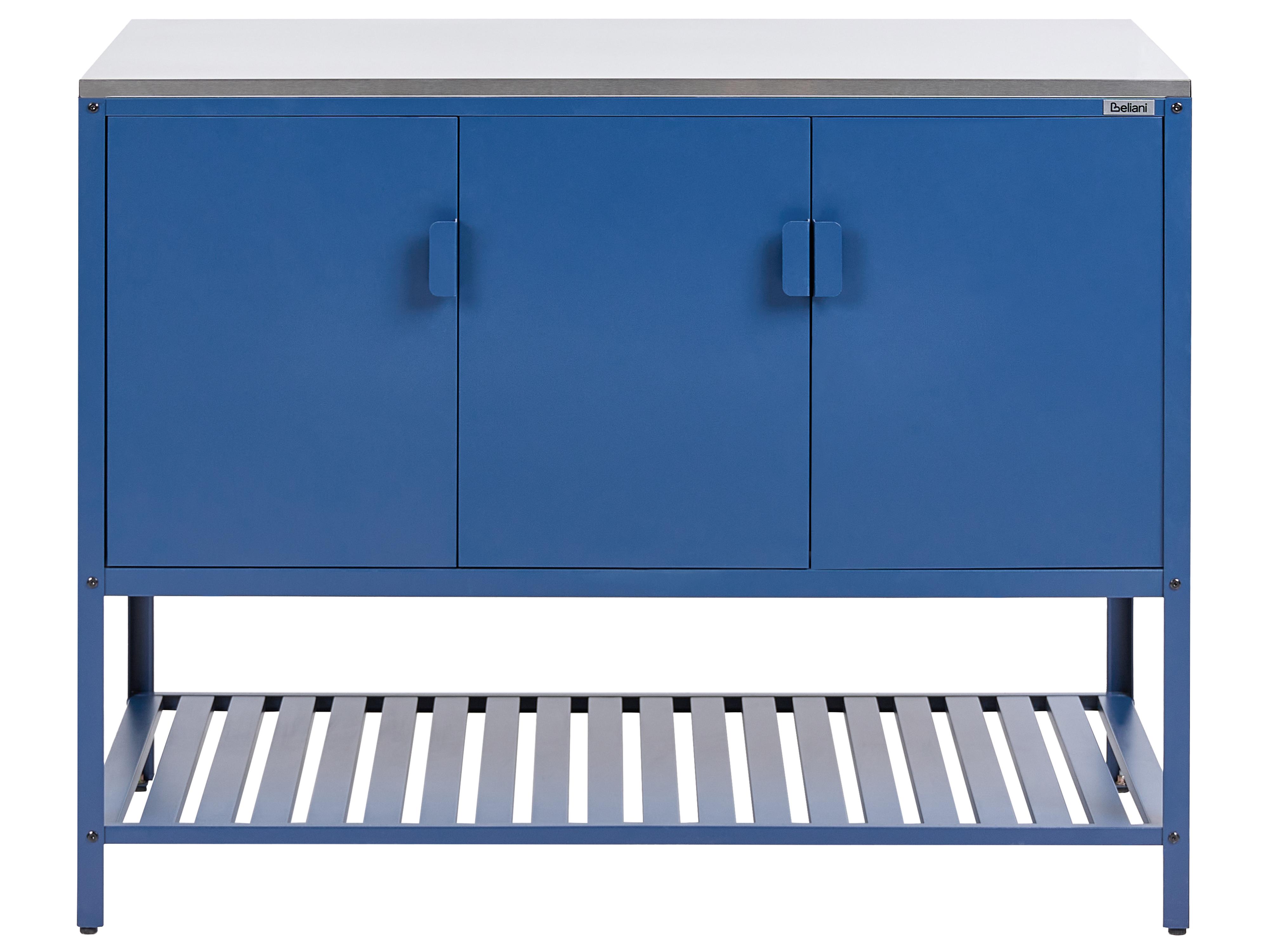 Tuin keukenset 2-delig met spoelbak MAENZA Metaal Blauw