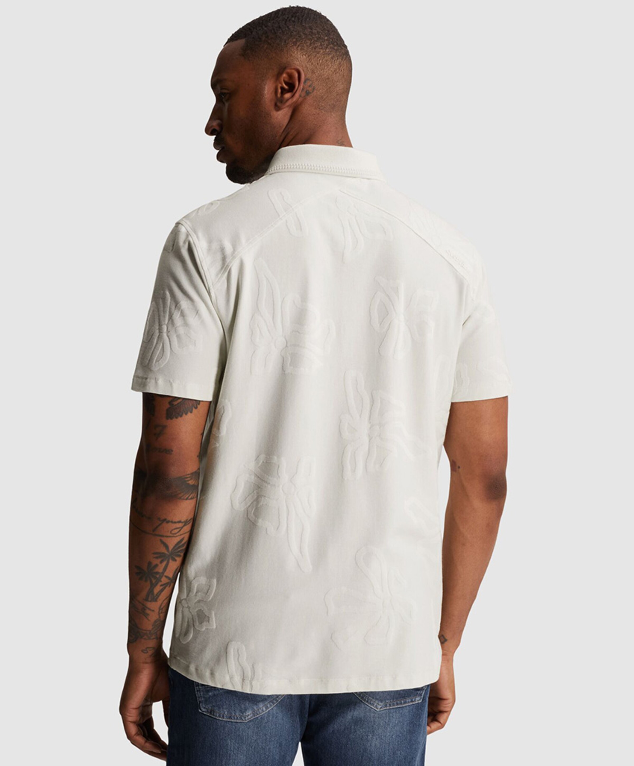 Cast Iron Heren polo ecru