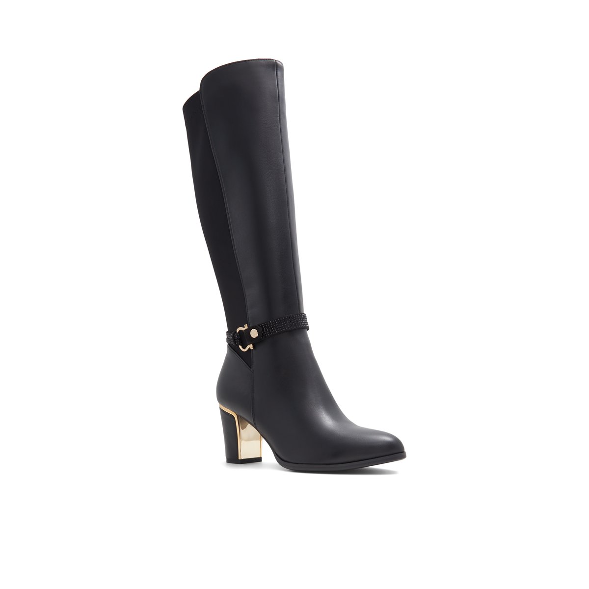 AQUA-MODA-Rheildan-Bottes habillées au genou - Talon Bloc - Noir