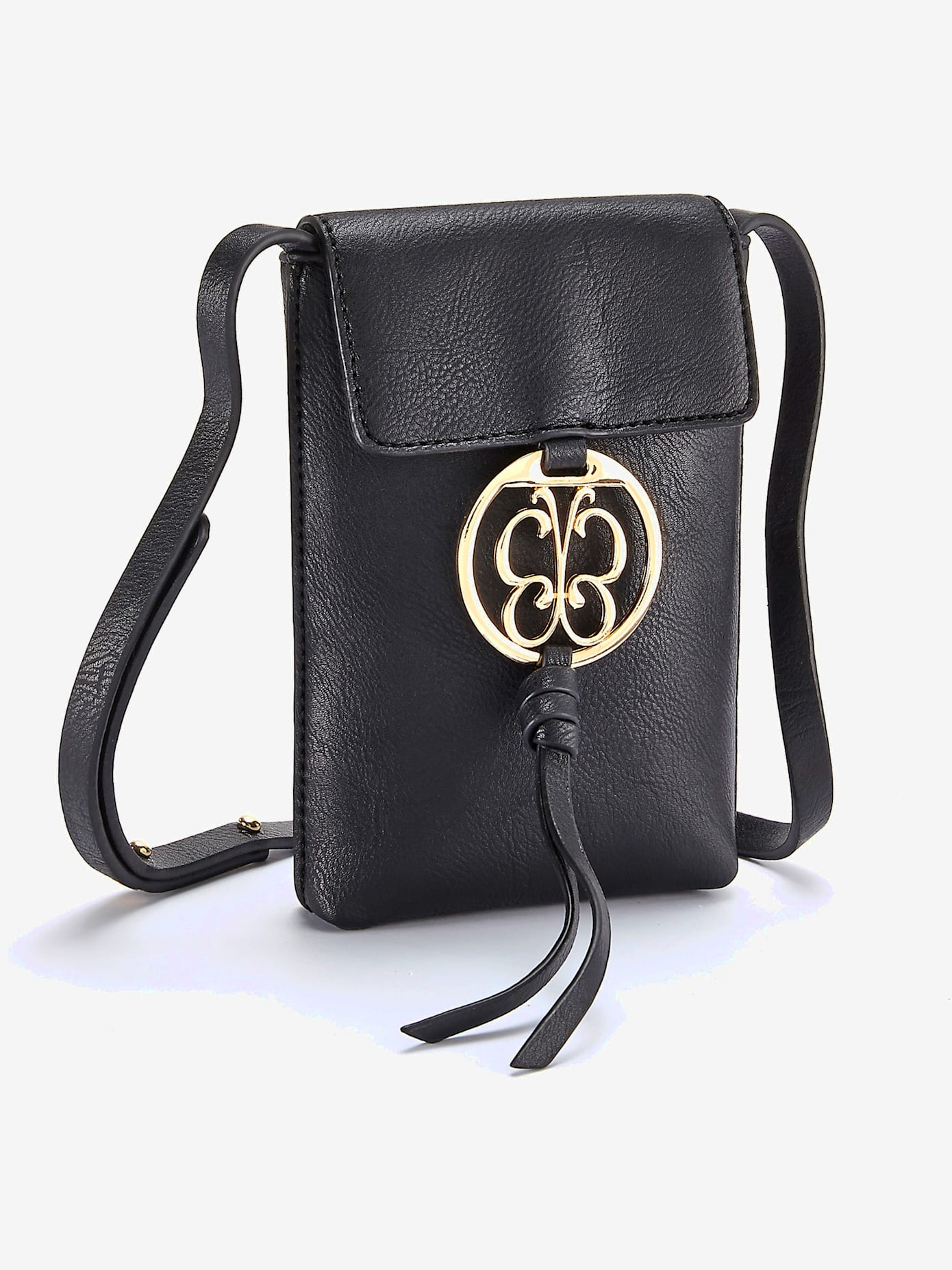 Sac en bandoulière pochette pour téléphone tendance avec détails couleur or