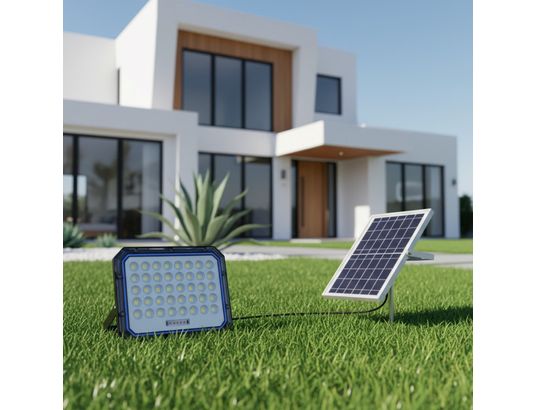 JORTAN TECH - Eclairage solaire Projecteur solaire zhuan 50 watts 560 led 63500k