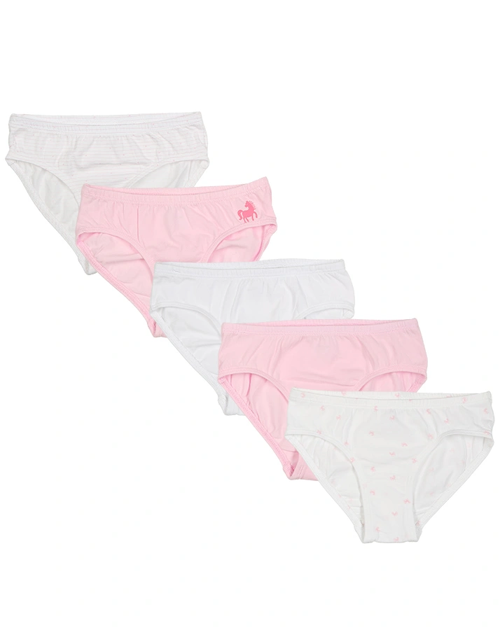 Slip CLASSICS – PFERD 5er Pack in rosa/weiß
