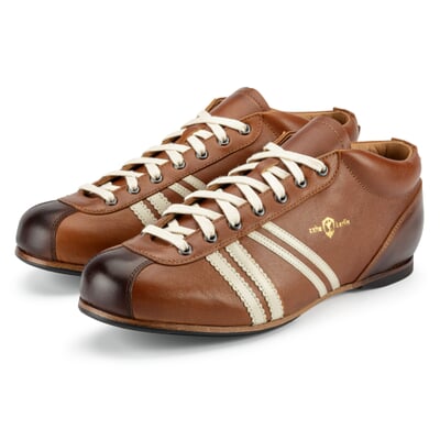 Ledersportschuh, Cognac-Braun