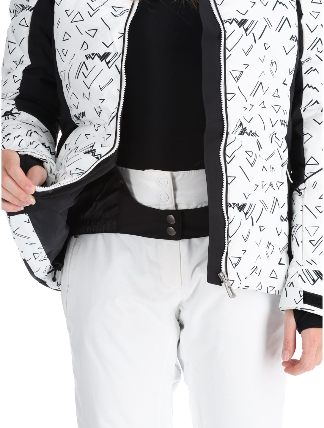 W Staci Print Puffy ski-jas dames