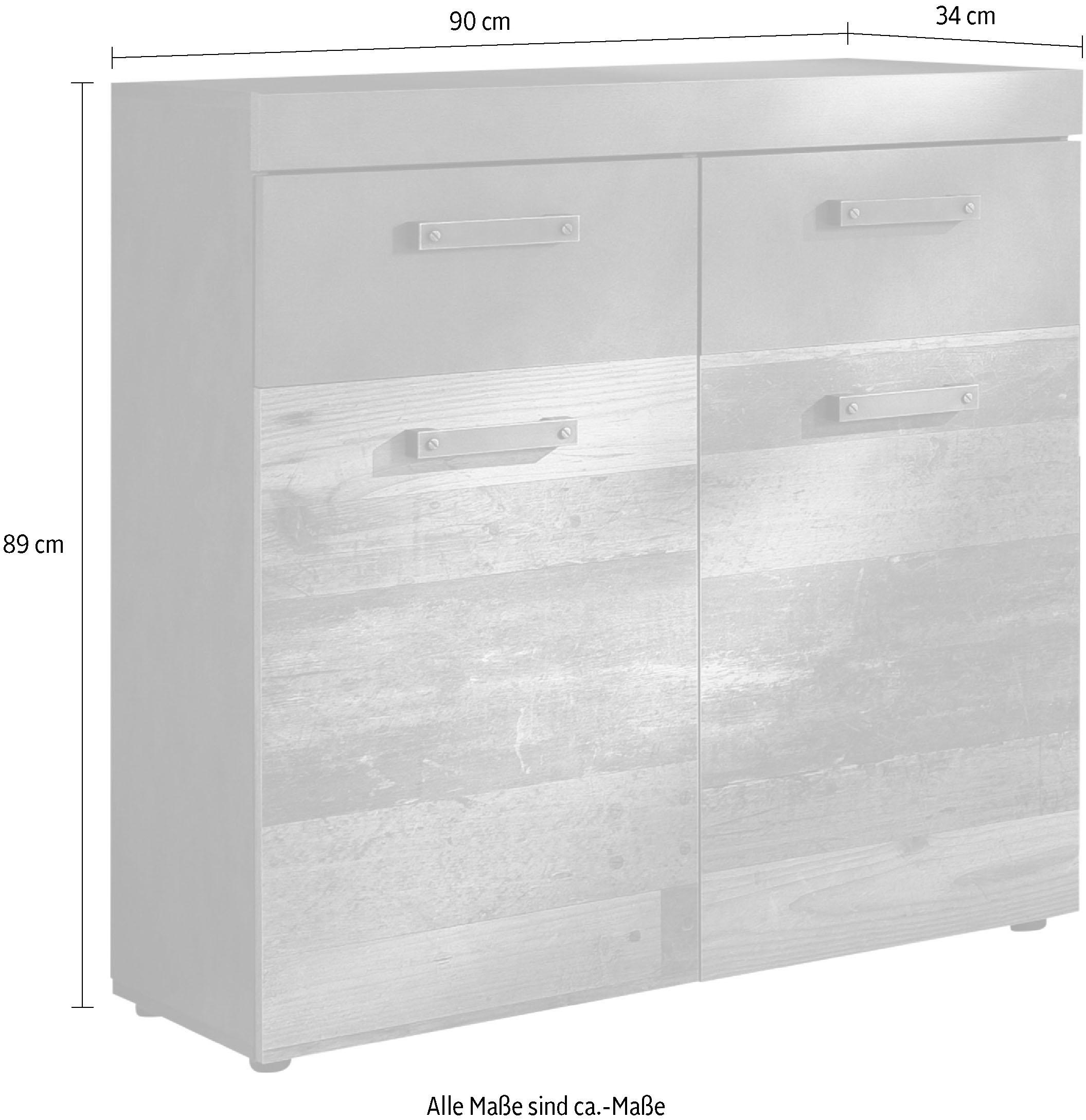 INOSIGN Schuhschrank »Ilana« Schuhschrank für 16 Paar Schuhe - (B/T/H) 90/34/89 cm