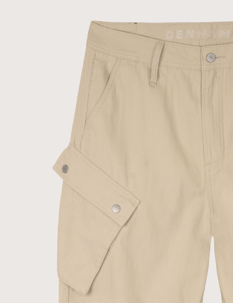 DENHAM PANTALON CARGO TWILL BEIGE