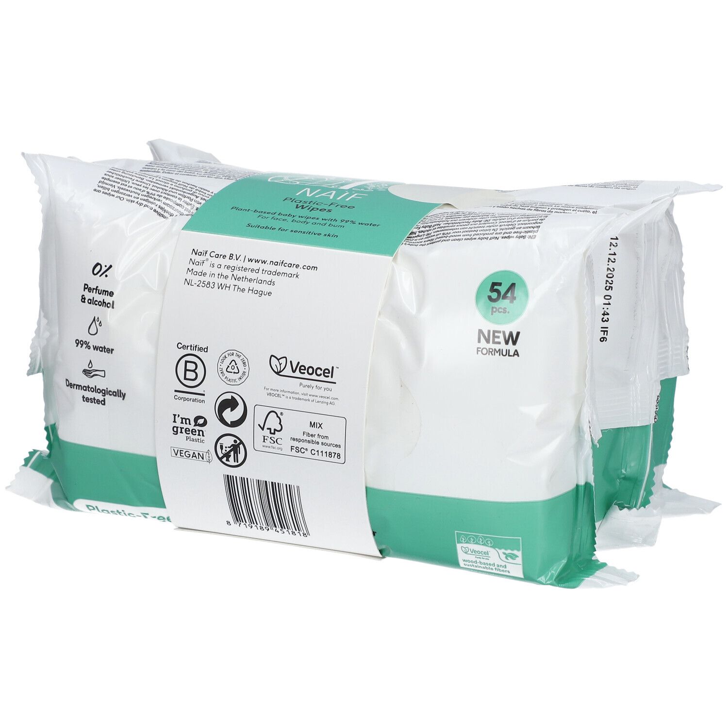 NAÏF® Baby & Kids Feuchttücher, kunststofffrei