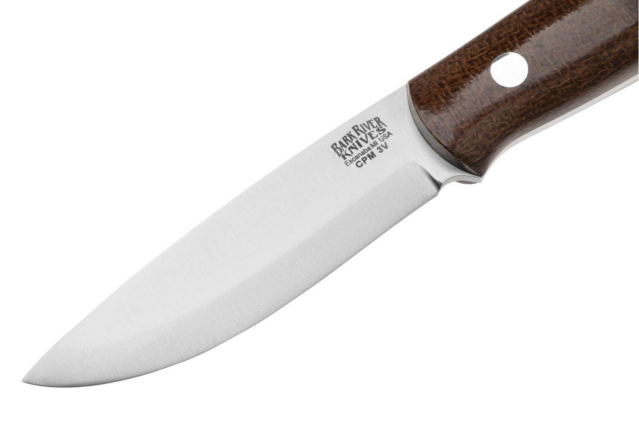 Bark River Bushcrafter 1 LT, CPM 3V Tan Burlap Micarta, bushcraftmes