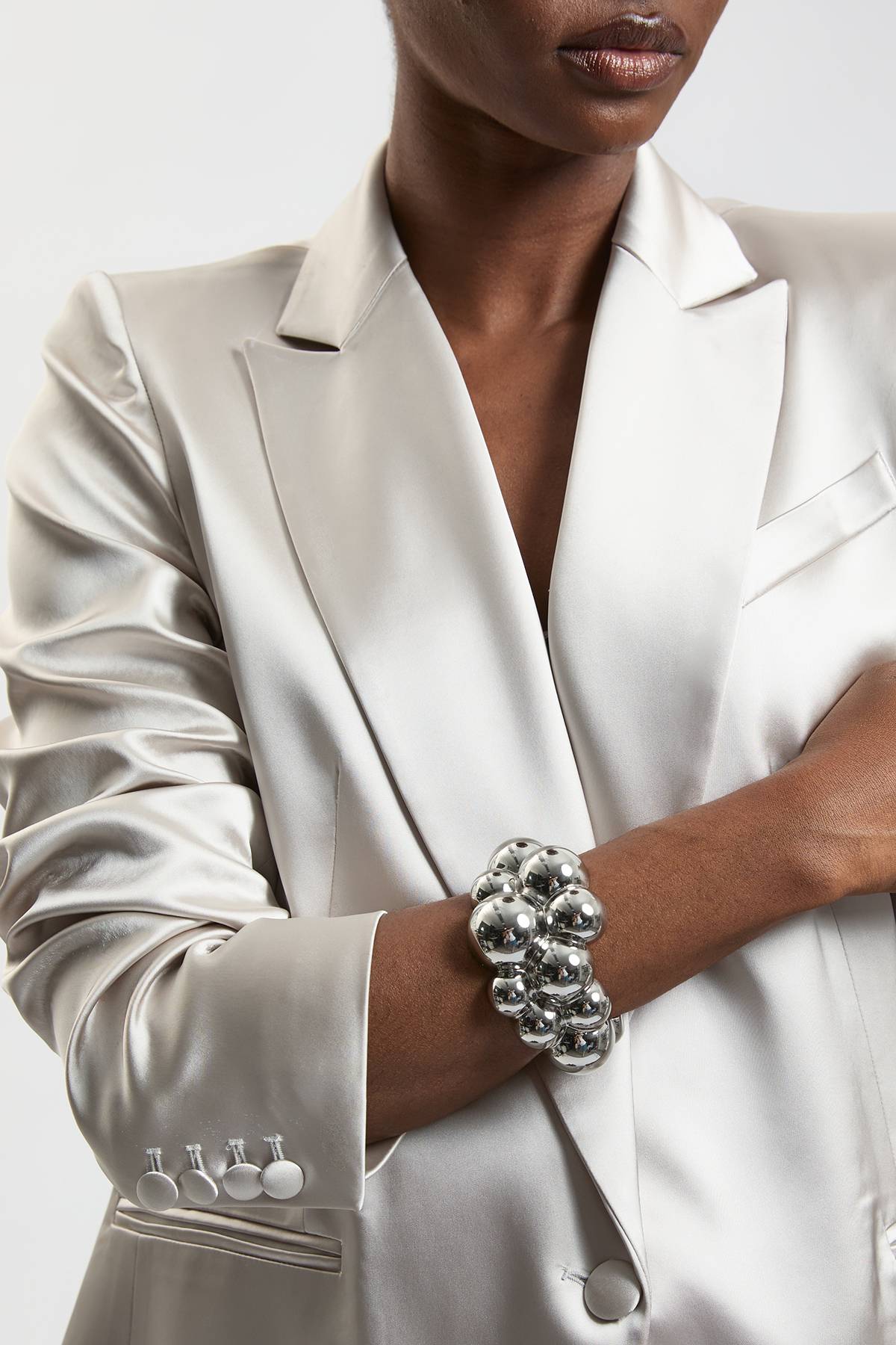 KarenMillen Bracelet Manchette Sphères Sculptural