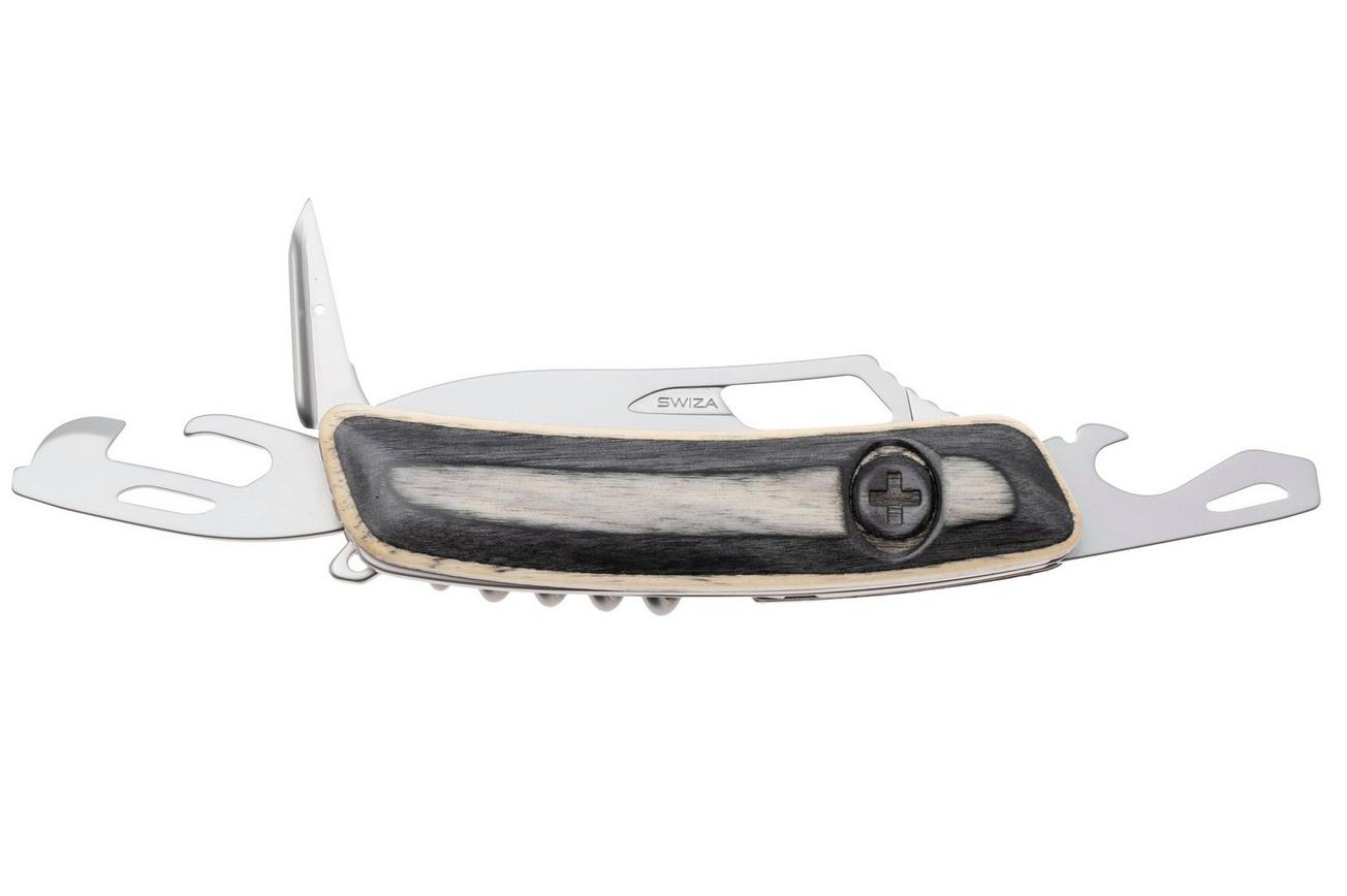 Swiza SH03 TR AM, KST.0036.6520, Laminate White, Zwitsers zakmes, partly serrated, 6 tools