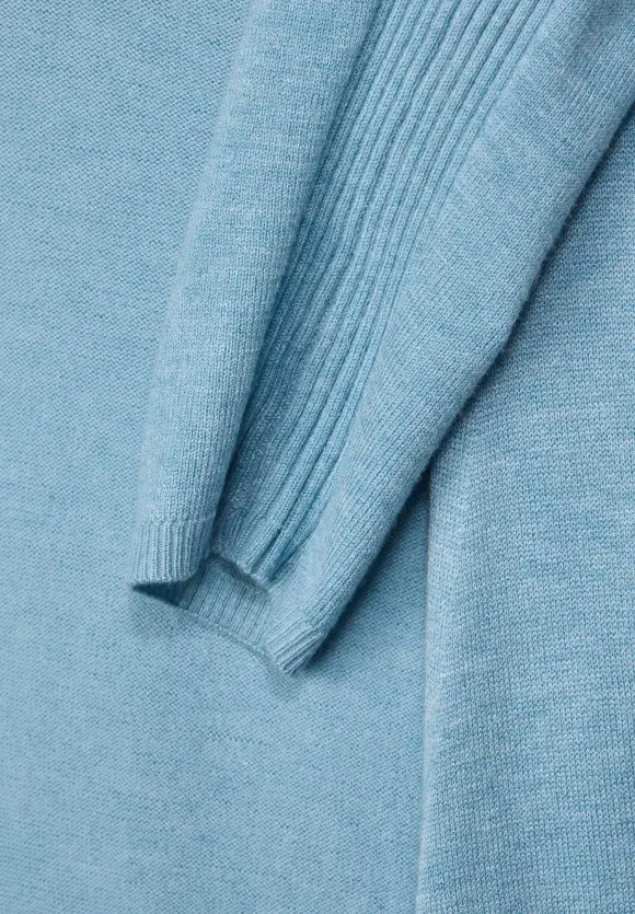 Langer Cardigan - hazy blue melange