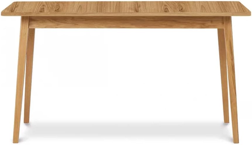 Konsimo Esstisch Ausziehbar Küchentisch - Esszimmertisch im Skandinavisch Stil - Tischbeine aus Massivholz - Esstisch für Küche Esszimmer und Wohnzimmer - 75x140-180x80cm - Braun - Frisk Kollektion