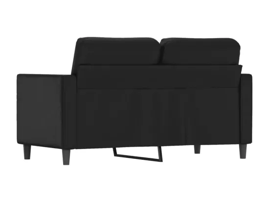 Canapé à 2 places Noir 120 cm Similicuir