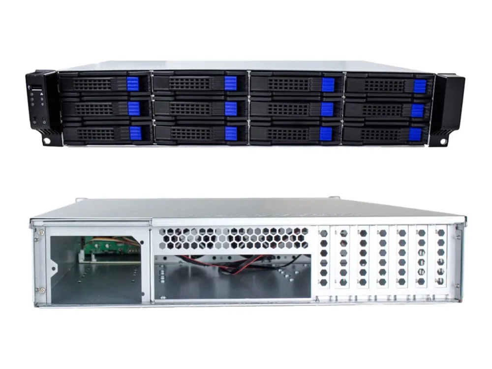 FANTEC SRC-2612X07 - Rack-monterbar - 2U - SSI EEB - SATA/SAS - hot-swap - ingen strømforsyning - sort, sølv - USB