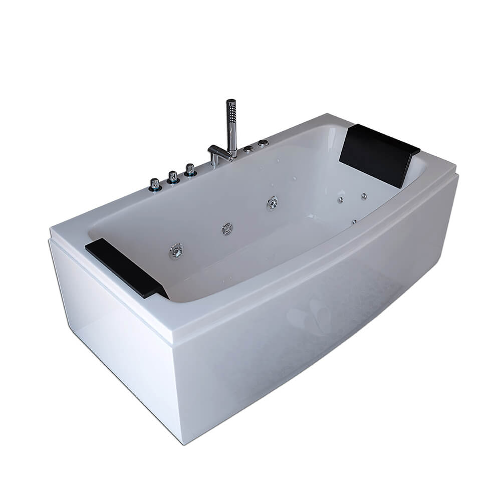 Home Deluxe - Whirlpoolbad - NOOR - wit met handdouche en massage - ca. 173 x 80 x 84 cm | Binnenbad, spa, 2 personen