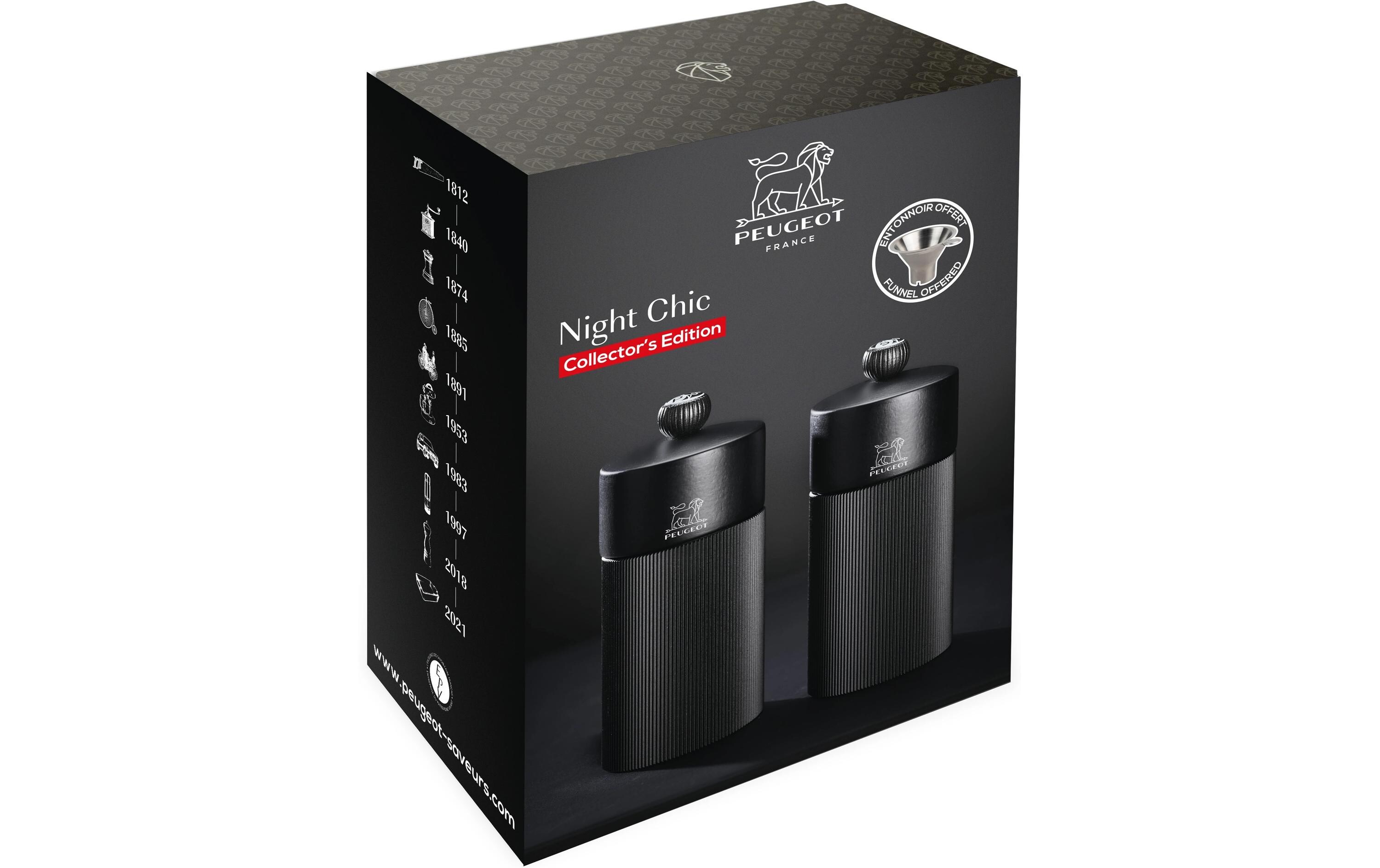 Gewürzmühle Line Duo 12 cm, Schwarz mattPfeffermühle und Salzmühle