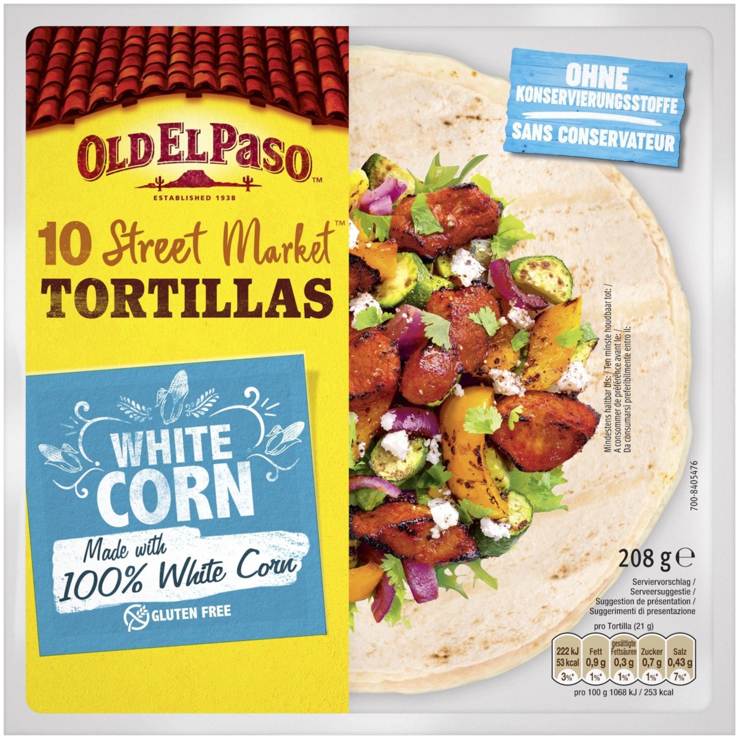 Old El Paso Street Market Corn Tortillas glutenfrei 10 Stück